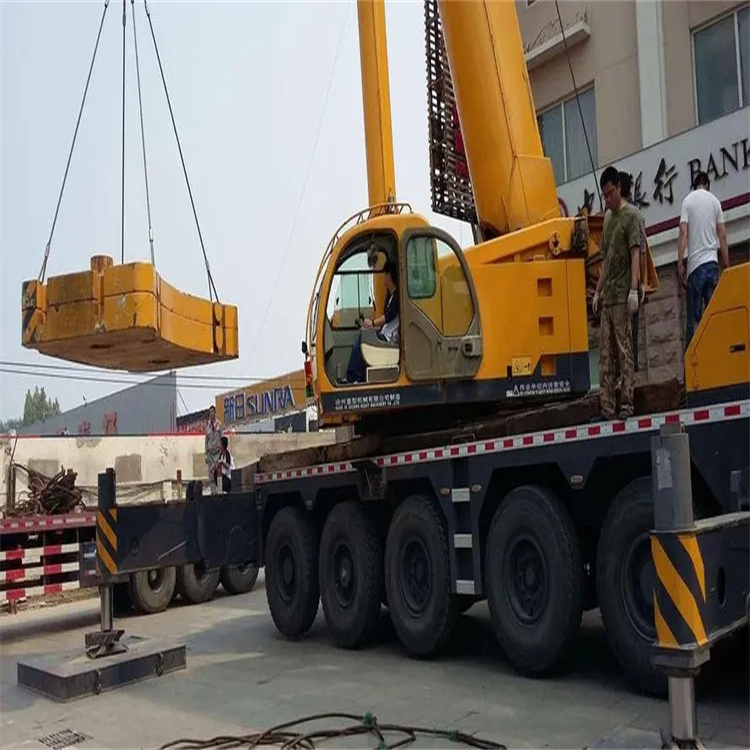 新化当地吊车出租|机器吊装|75吨|工厂搬迁服务